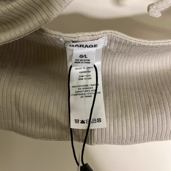 Garage Ribbed Tan Halter - Picture 5 of 5